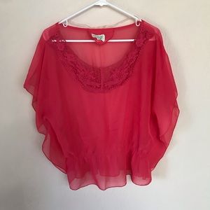 See through peplum blouse